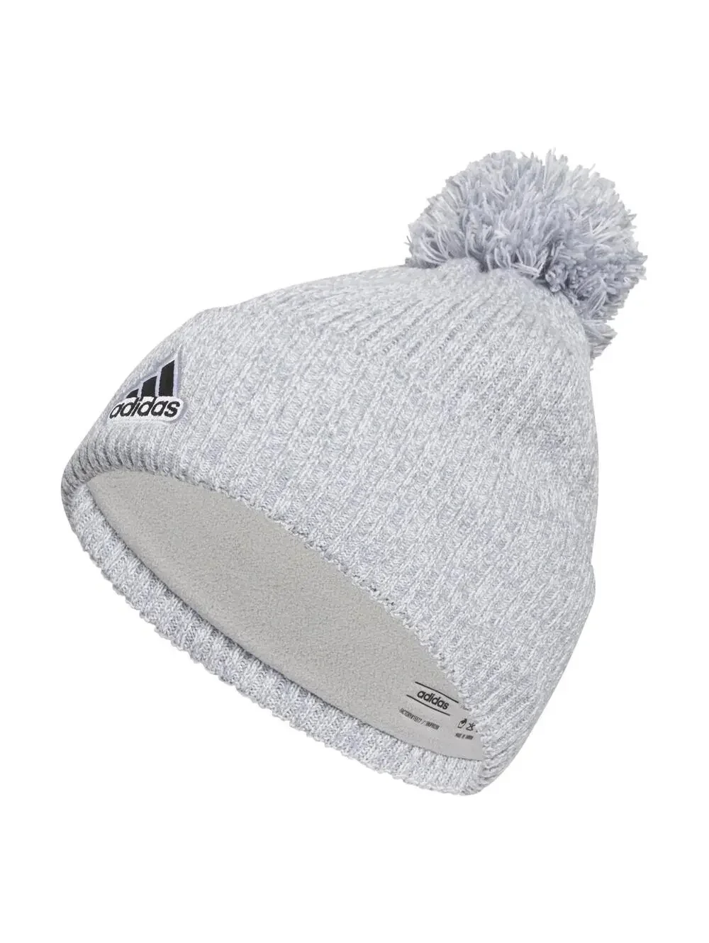 adidas Men's Recon Ballie Beanie with Pom Cuffed Fleece-Lined 983618-B